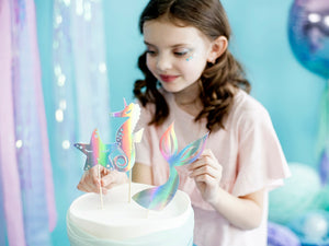 Iridescent Mermaid Cake Toppers - The Party Darling