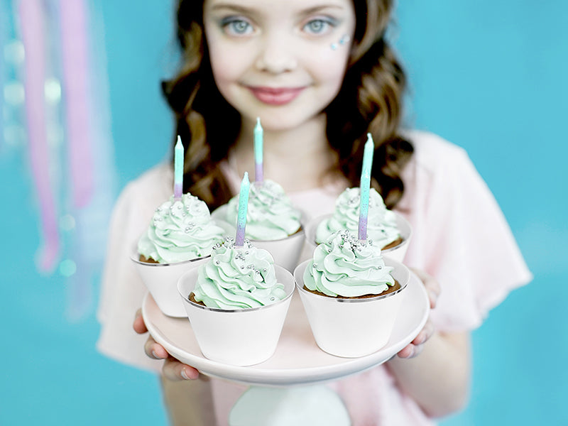 Purple & Green Ombre Birthday Candles 20ct - The Party Darling