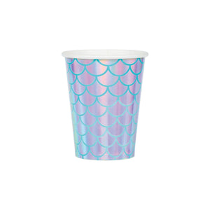 Shimmer Mermaid Scale Cups 8 ct | The Party Darling