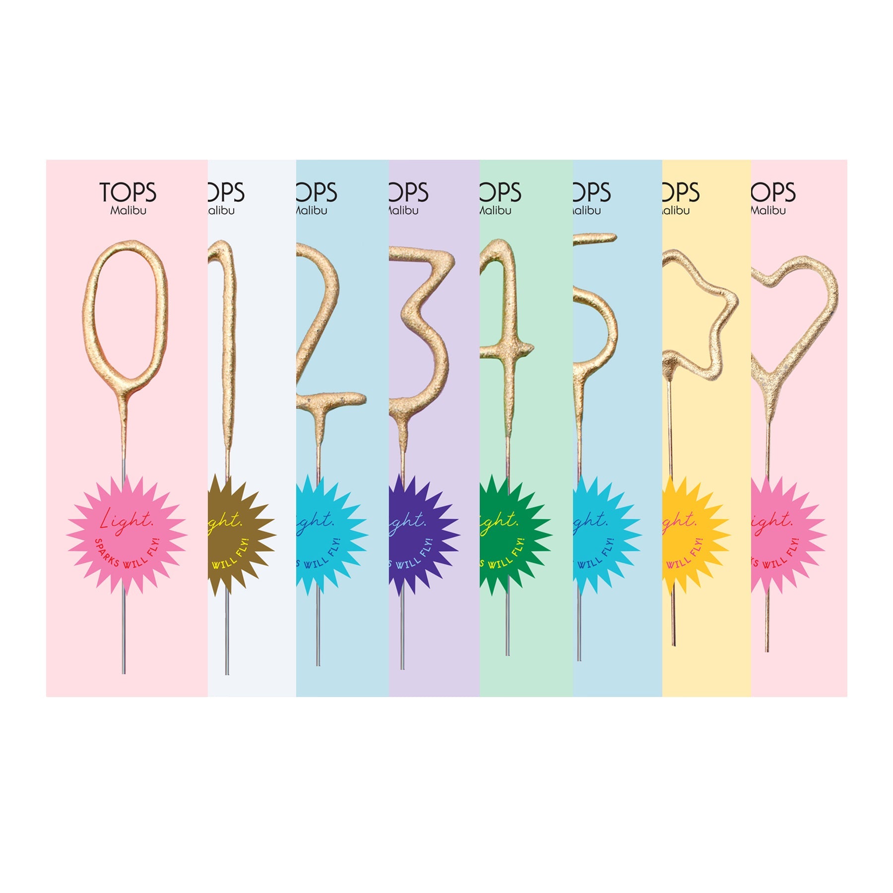 Mini Gold Number Sparkler 0-9 - The Party Darling