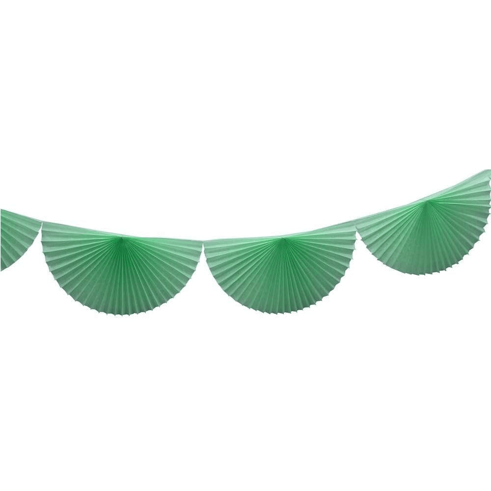Mint Green Bunting Fan Garland 10ft | The Party Darling