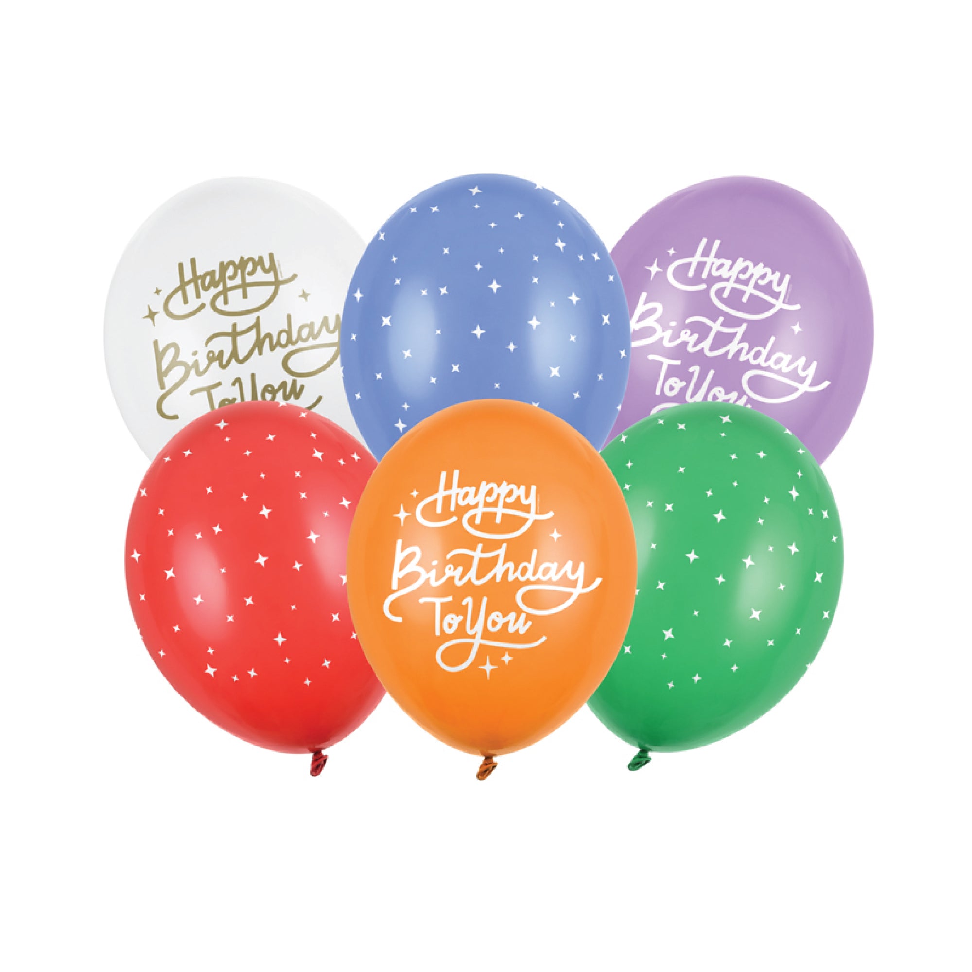 Multicolor Happy Birthday Balloon Bouquet 6ct | The Party Darling
