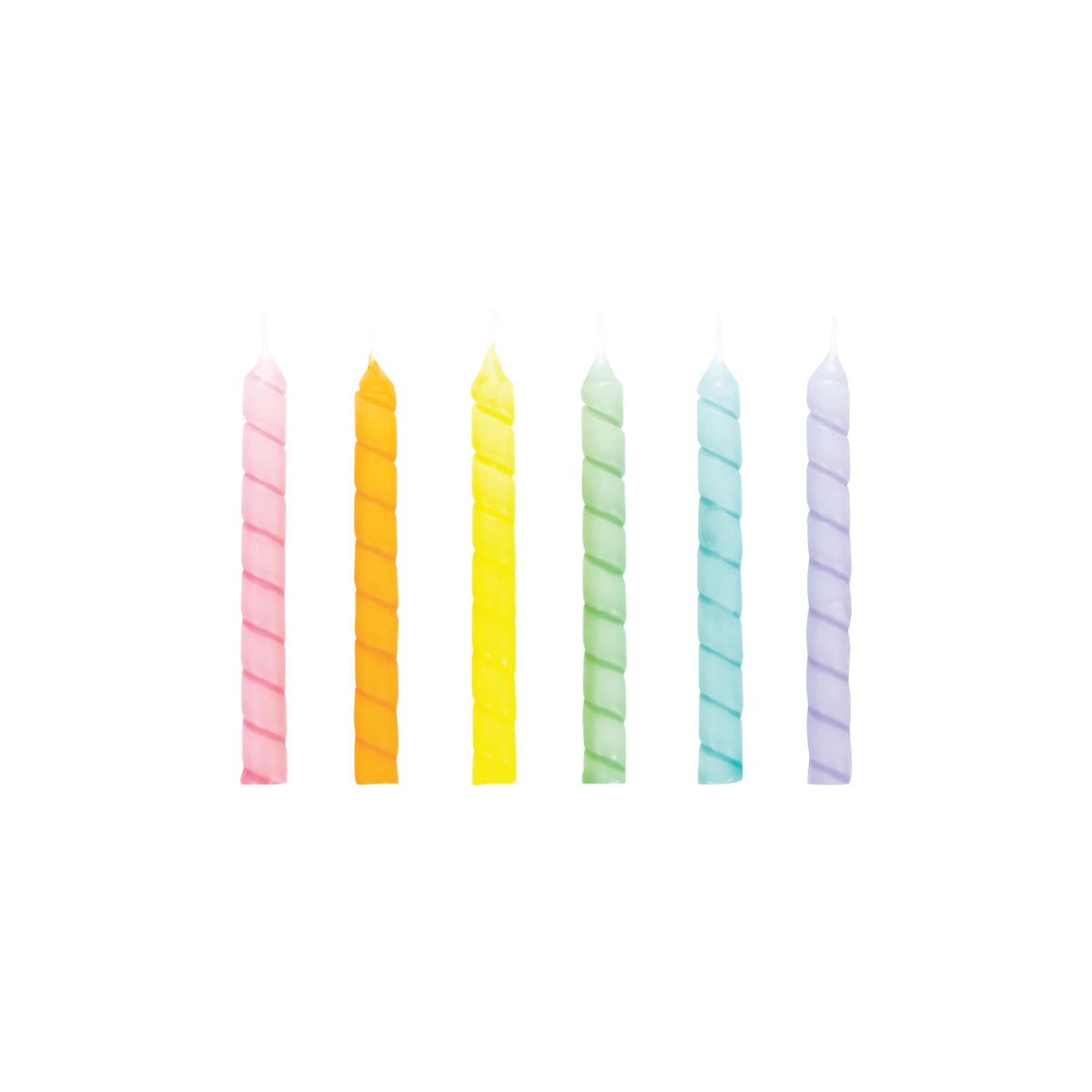 Multicolor Pastel Spiral Birthday Candles 12ct | The Party Darling
