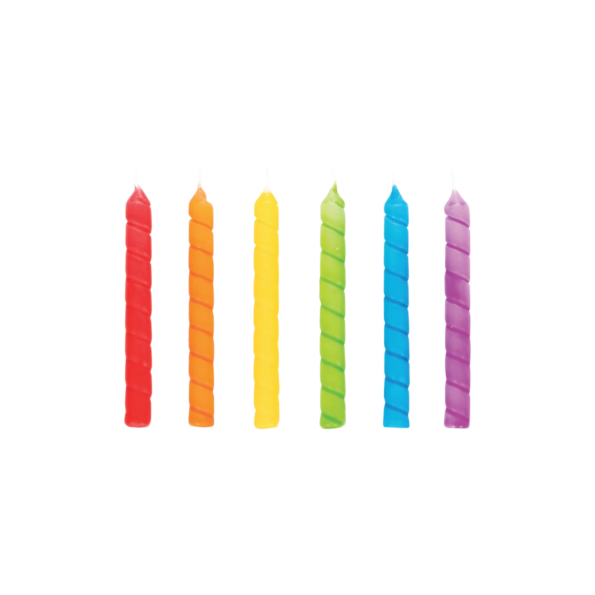 Rainbow Spiral Birthday Candles 12ct | The Party Darling