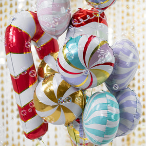 Multicolor Swirly Lollipop Foil Balloon 14in - The Party Darling
