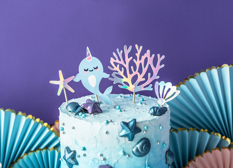Narwhal Cake Toppers 4ct | The Party Darling  