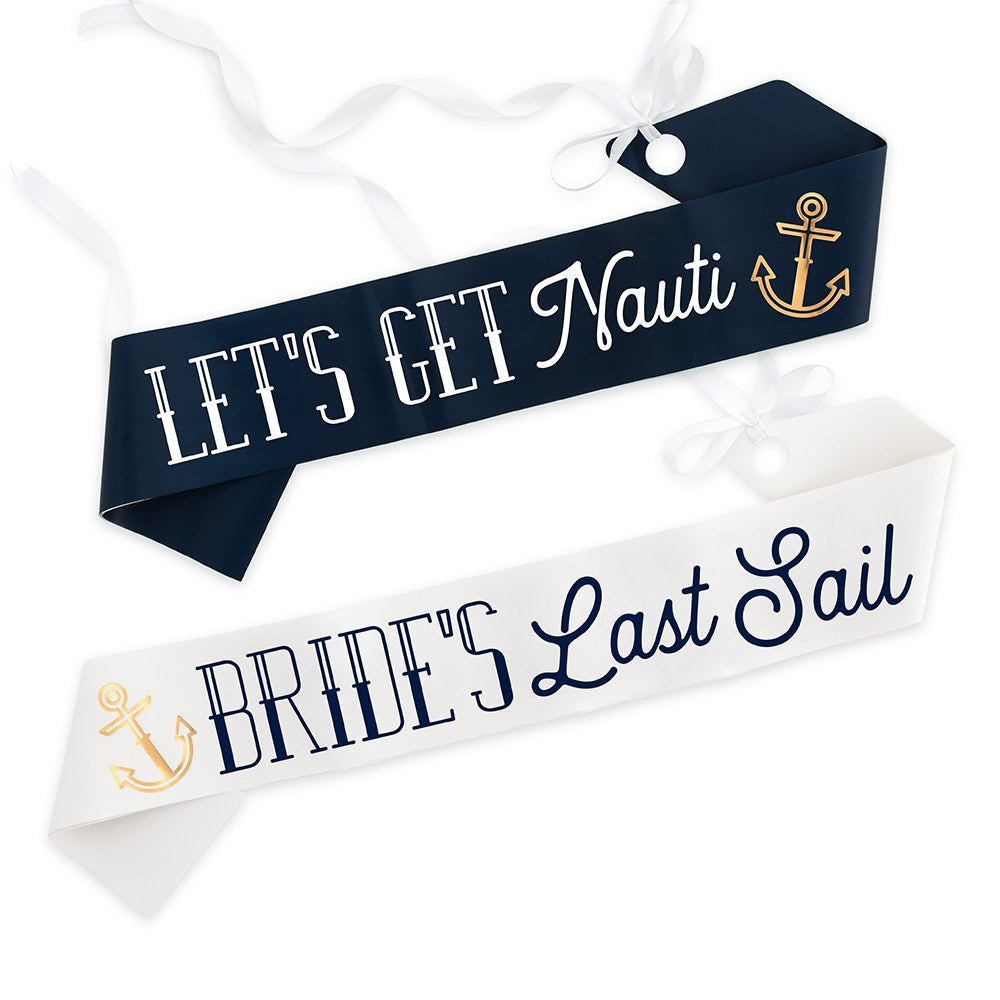 Bride's Last Sail Nautical Bachelorette Party Sash | The Party Darling
