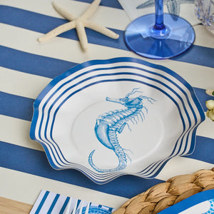 Nautical Seahorse Wavy Dessert Plates | The Party Darling
