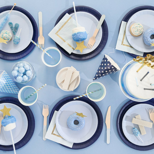 True Navy Blue Paper Lunch Plates 10ct | The Party Darling