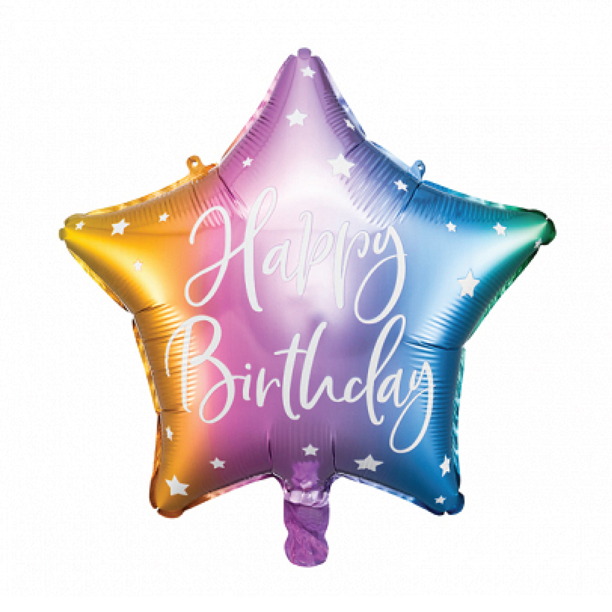 Rainbow Ombre Happy Birthday Star Balloon 15.5in | The Party Darling