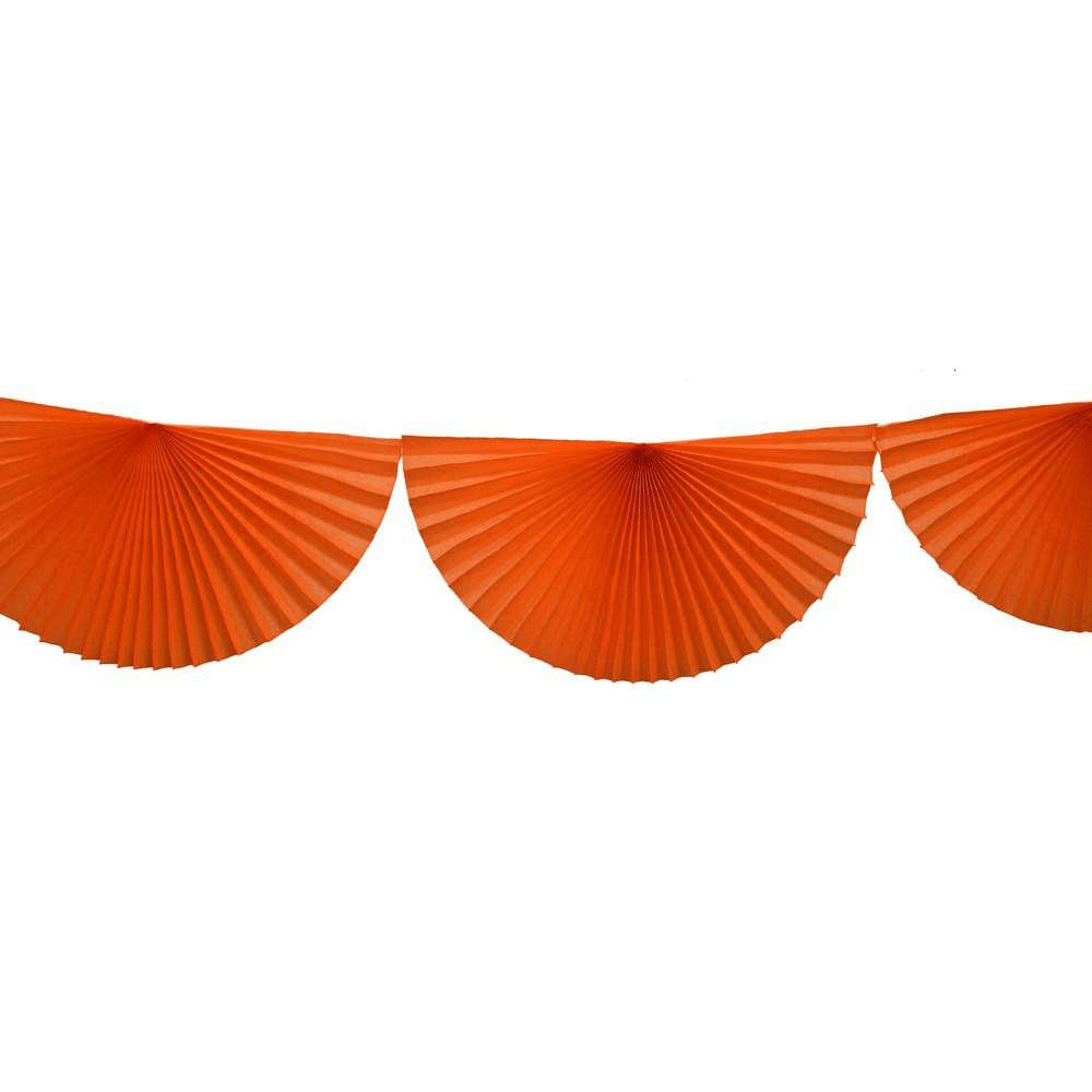 Orange Bunting Fan Garland 10ft | The Party Darling