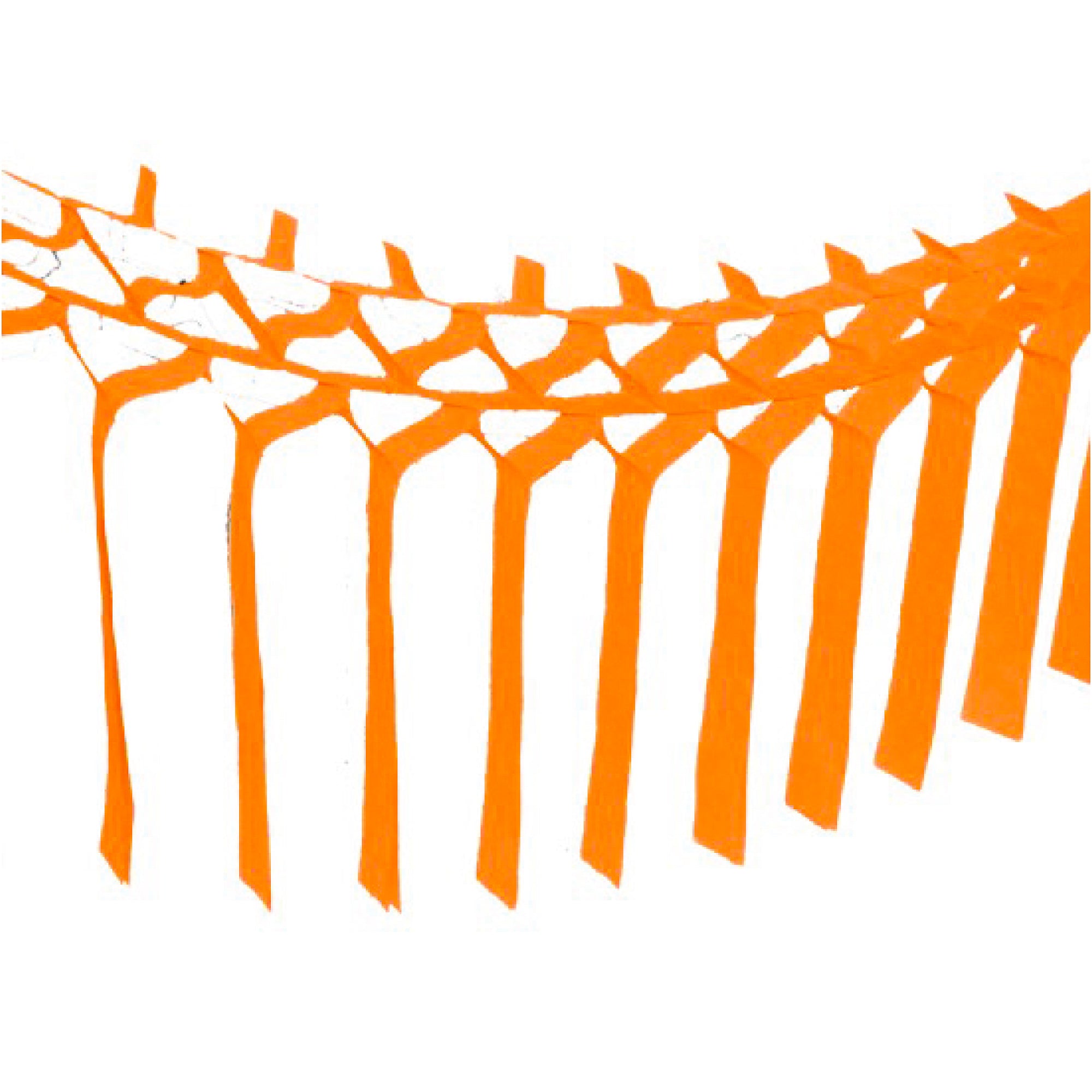 Orange Tissue Paper Streamer Garland 12ft | The Party Darling