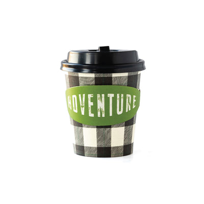 Adventure Awaits Mini Coffee Cups with Lids 8ct