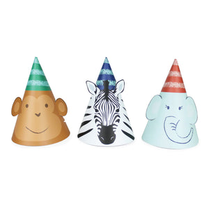 Safari Party Animals Party Hats 12ct | The Party Darling
