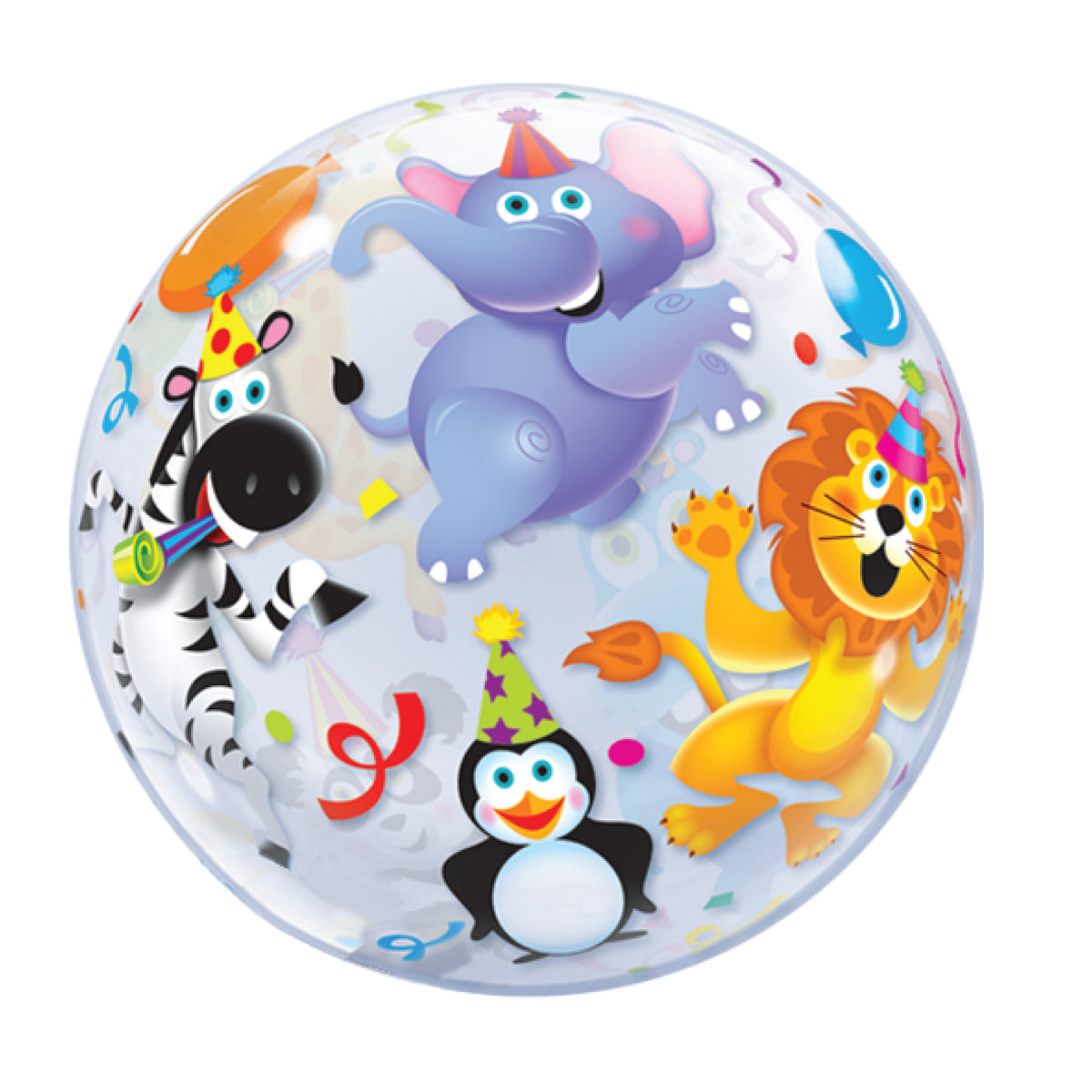 Party Animals Bubble Balloon 22&quot; Front | The Party Darling