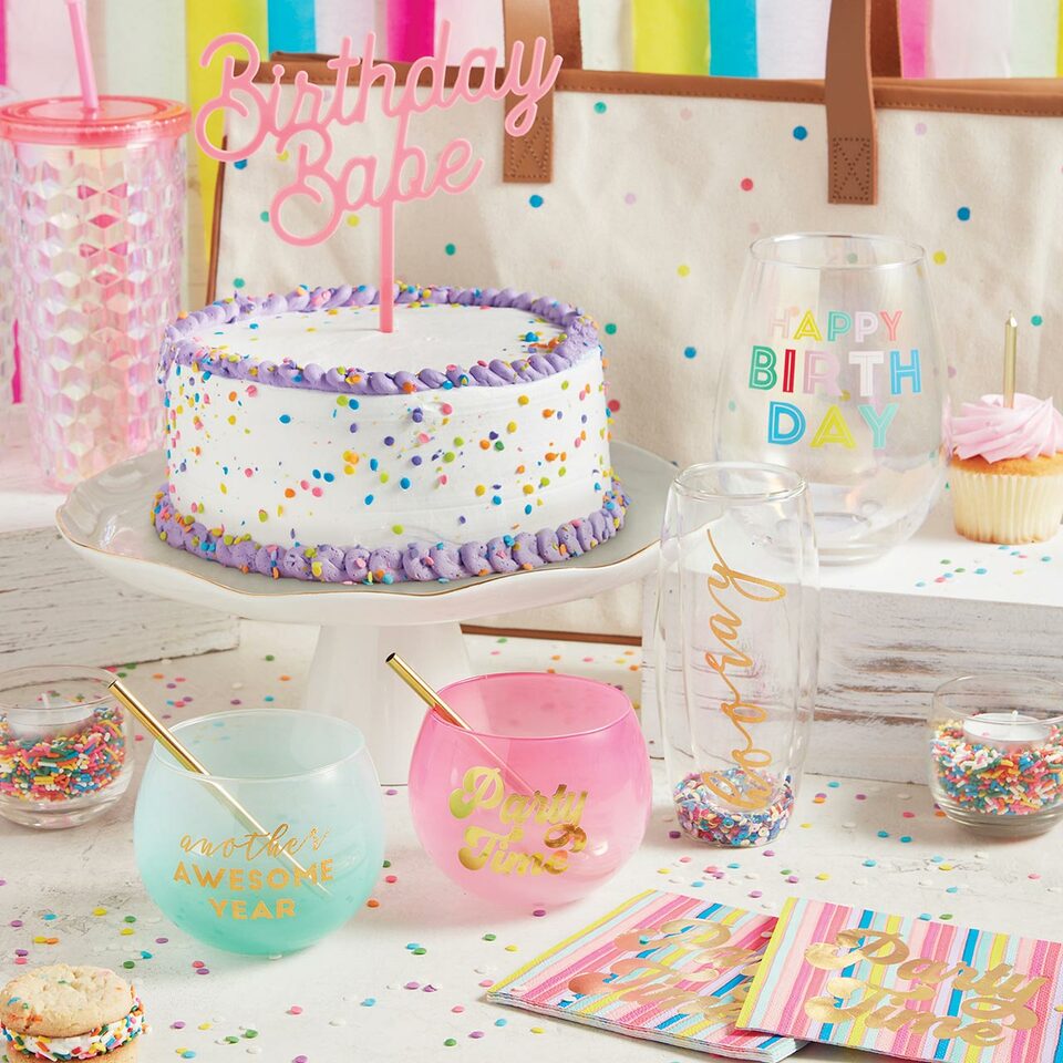 Multicolor Stripes Party Time Dessert Napkins 20ct - The Party Darling