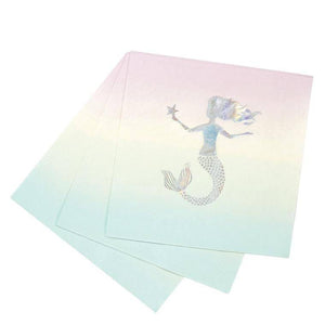 Pastel Ombre Mermaid Lunch Napkins 16ct | The Party Darling