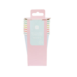 Pastel Multicolored Paper Cups Packaged | The Party Darling