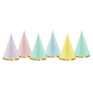 Assorted Pastel Party Hats 6ct | That Party Darling