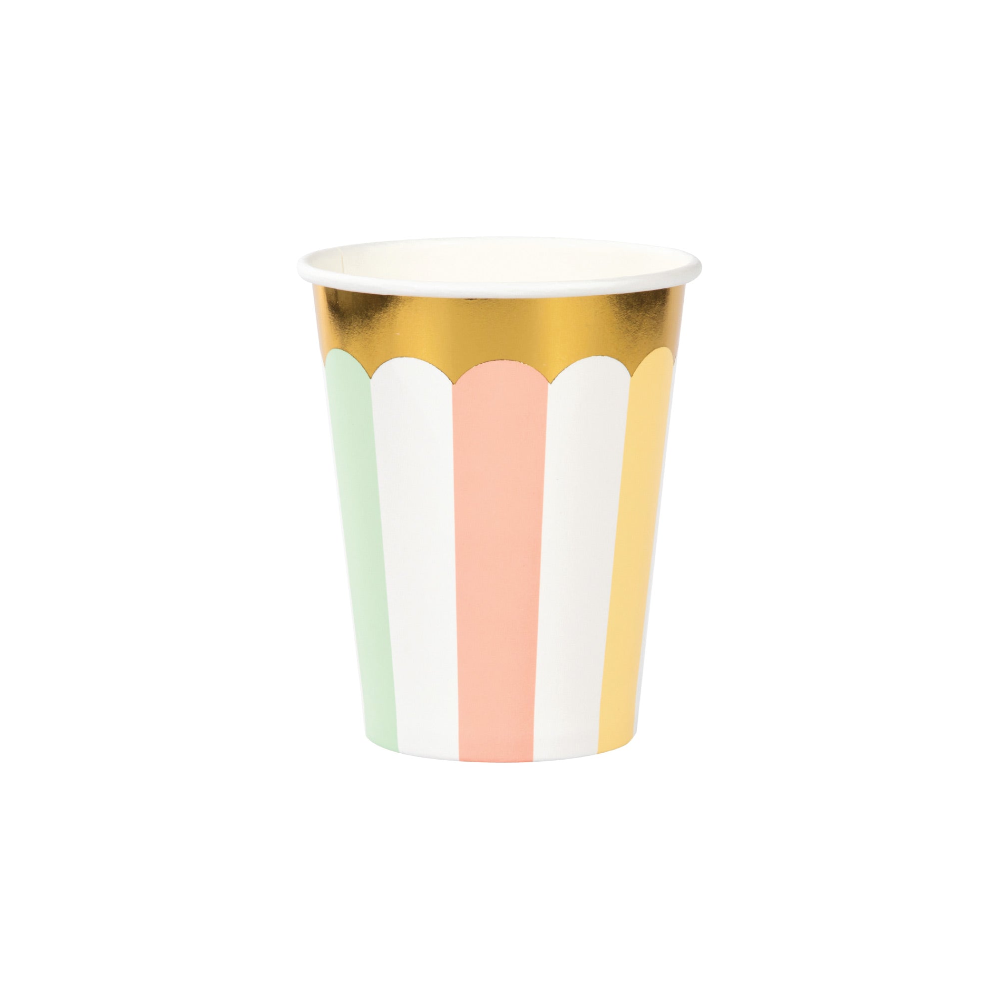 Pastel Striped Paper Cups 8ct | The Party Darling