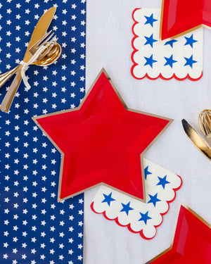 Patriotic Red, White & Blue Stars Beverage Napkins 25ct - The Party Darling