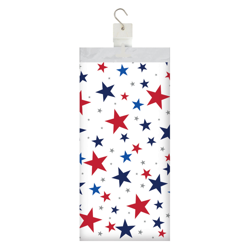 Patriotic Red, White &amp; Blue Stars Paper Table Cover - The Party Darling