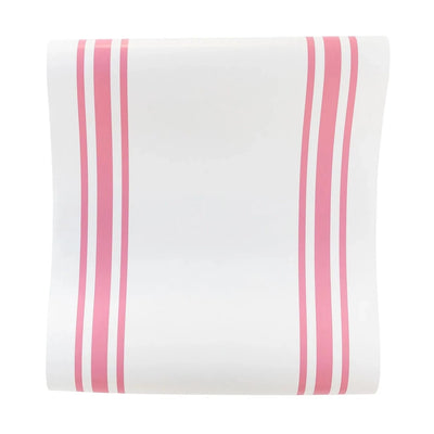 Pink Striped Paper Table Runner