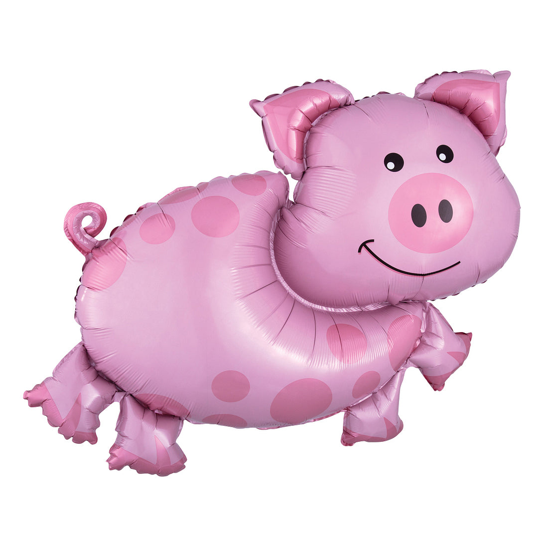 Jumbo Pig Shaped Foil Balloon 35" | The Party Darling