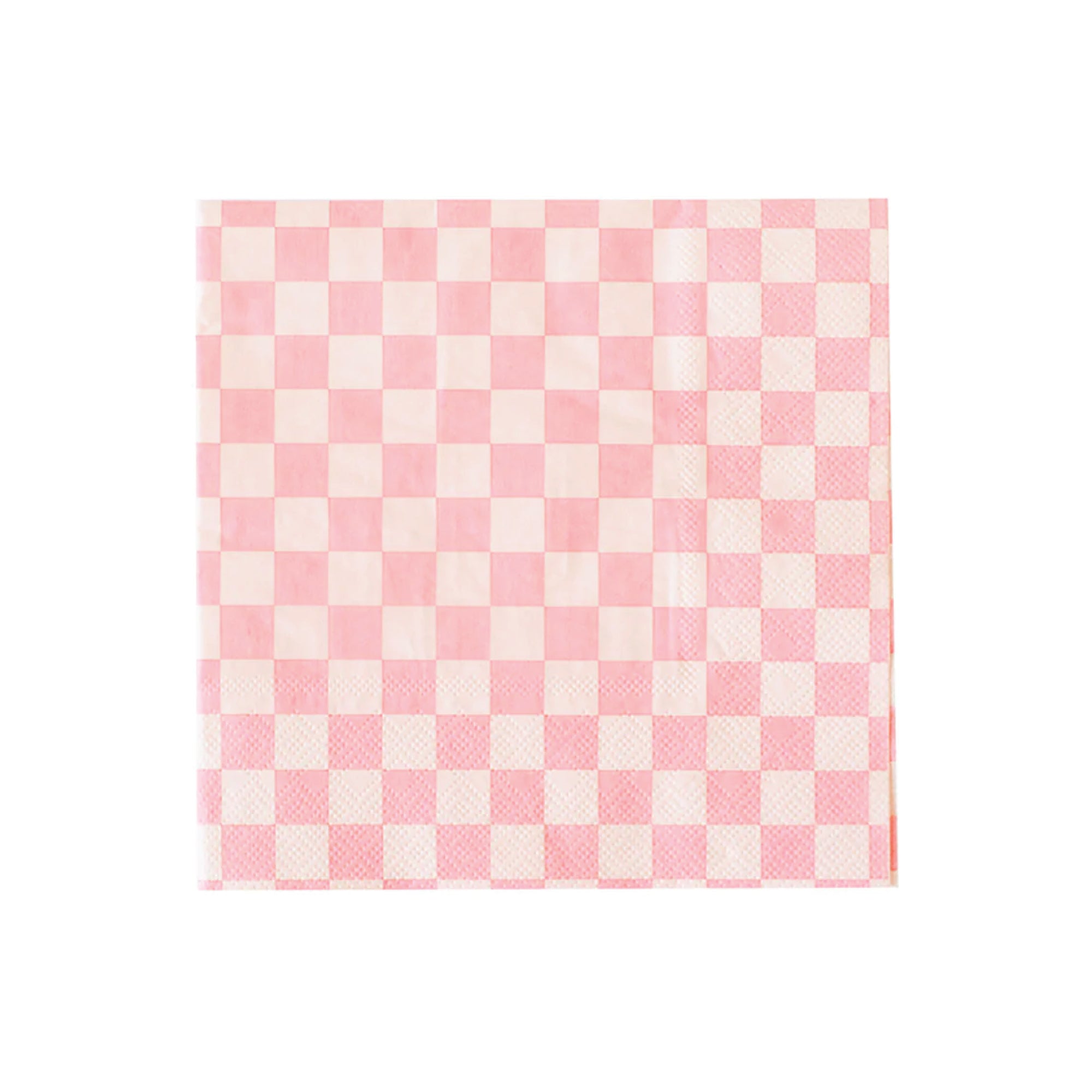 Pink Checkered Lunch Napkins 16ct | The Party Darling