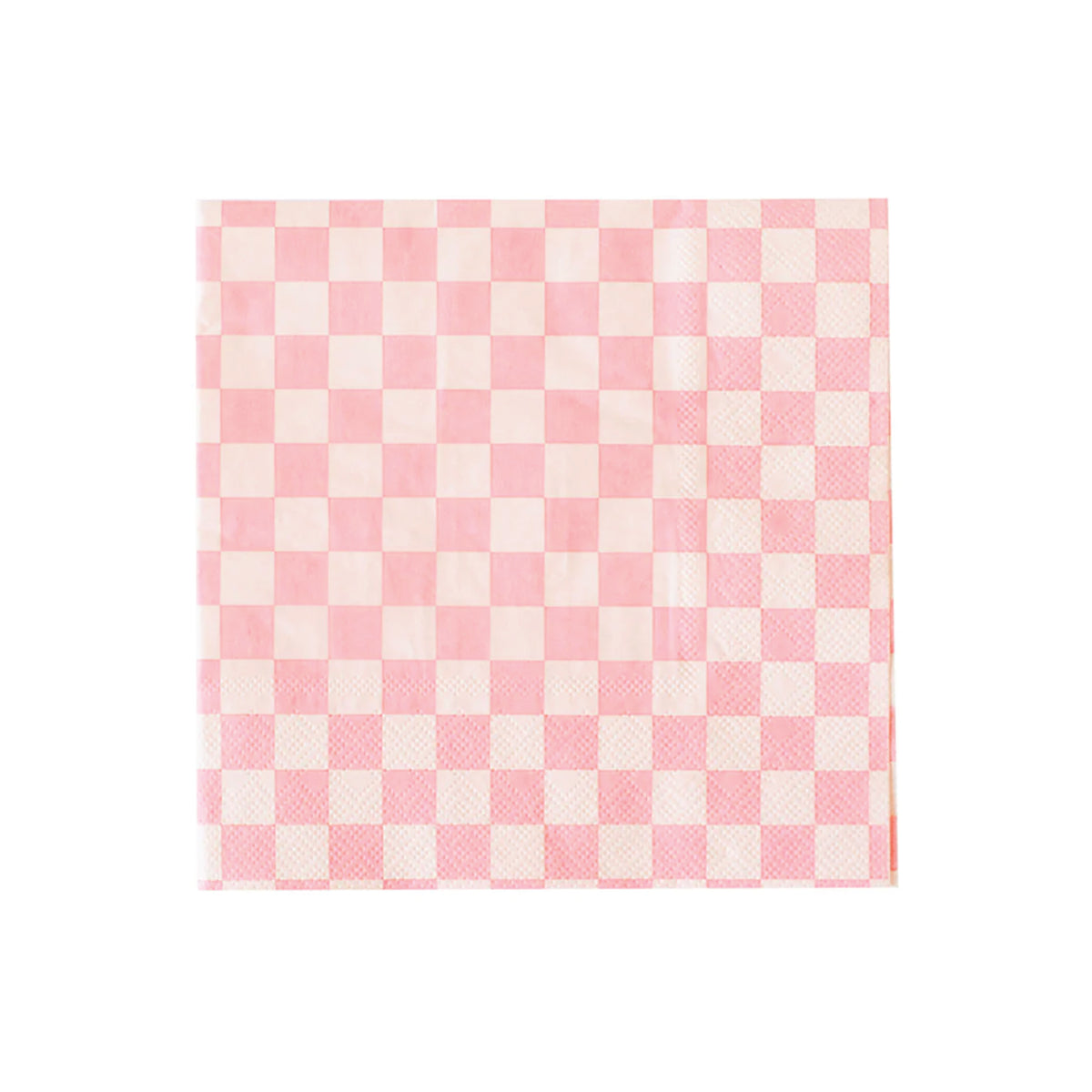 Pink Checkered Lunch Napkins 16ct | The Party Darling