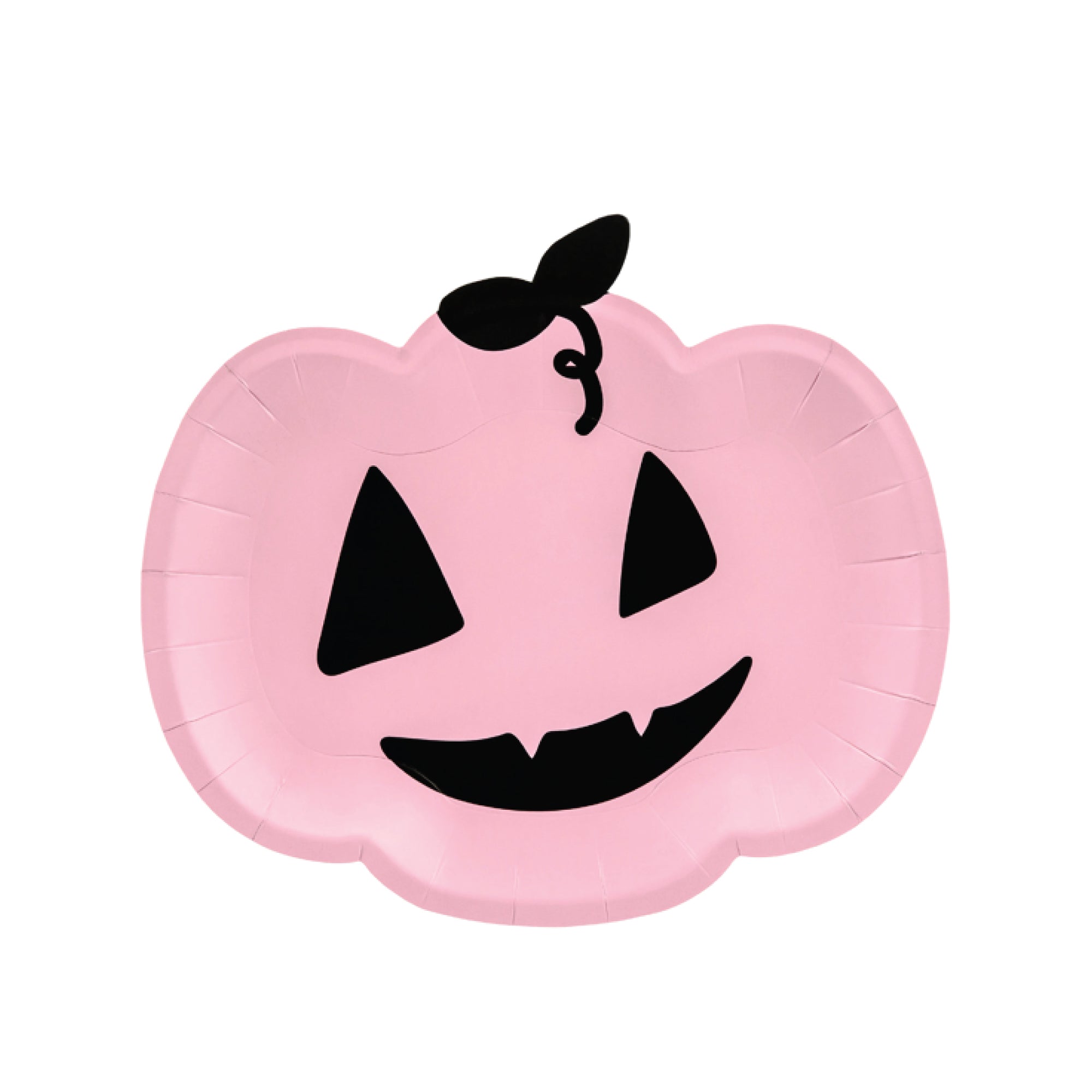 pink-Halloween-pumpkin-plates.
