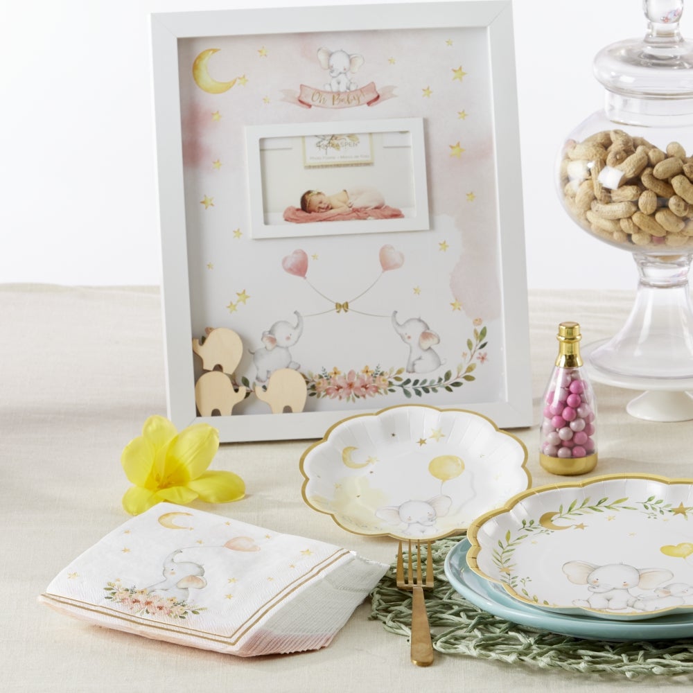 Pink Baby Elephant Lunch Napkins 30ct | The Party Darling