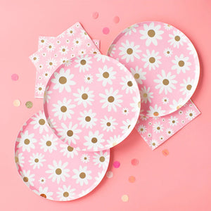 Groovy Retro Pink Daisy Party Decorations
