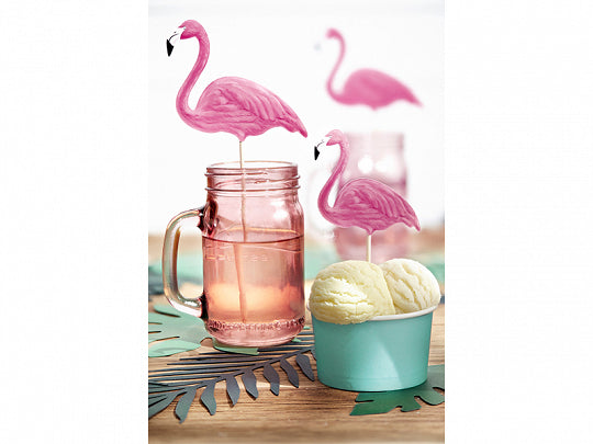 Pink Flamingo Cake Toppers 6ct | The Party Darling