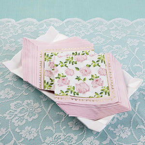 Pink Floral Tea Time Lunch Napkins 30ct | The Party Darling