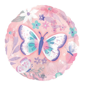 Pink Flutter Butterfly Foil Balloon 17in | The Party Darling