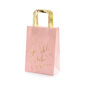 Pink & Gold Sparkle Like Prosecco Gift Bags 6ct | The Party Darling