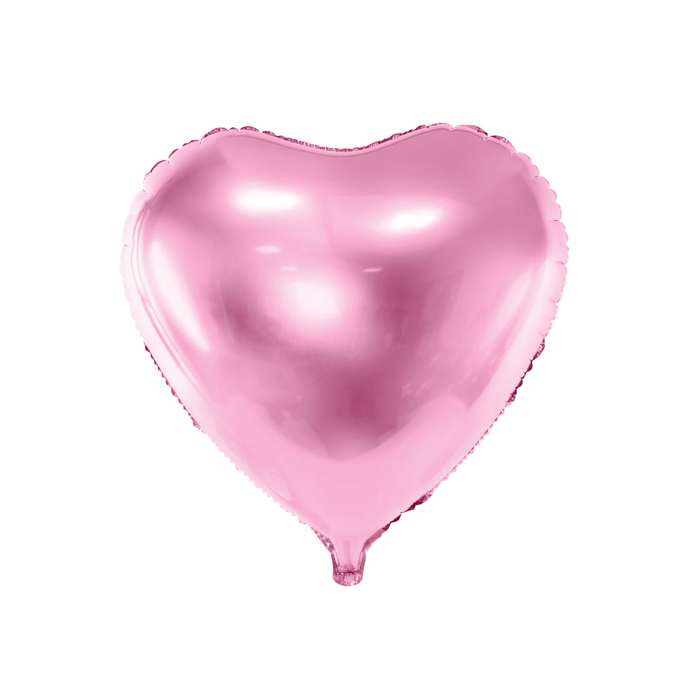 Metallic Light Pink Heart Foil Balloon 18in The Party Darling