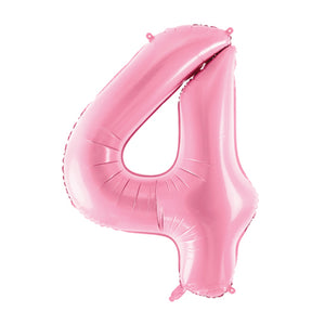34" Pink Giant Number 4 Balloon | The Party Darling