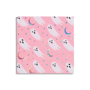Pink Halloween Ghost Lunch Napkins 16ct | The Party Darling
