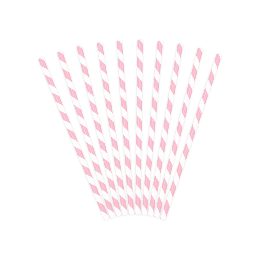 Big Dot Of Happiness Pink Ducky Duck Paper Straw Decor - Girl Party Striped  Decor Straws - 24 Ct