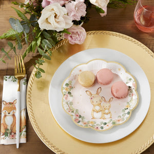 Floral Woodland Animals Dessert Plates 16ct | The Party Darling