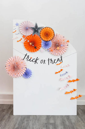 Spooky Cute Halloween Paper Fan Decorating Kit 9pc