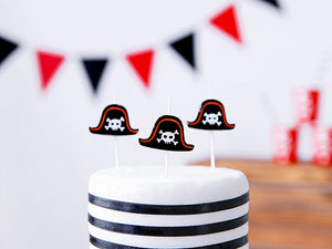 Black Pirate Hat Candles - The Party Darling
