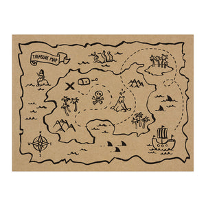 Pirate Treasure Map Paper Placemats 6ct | The Party Darling