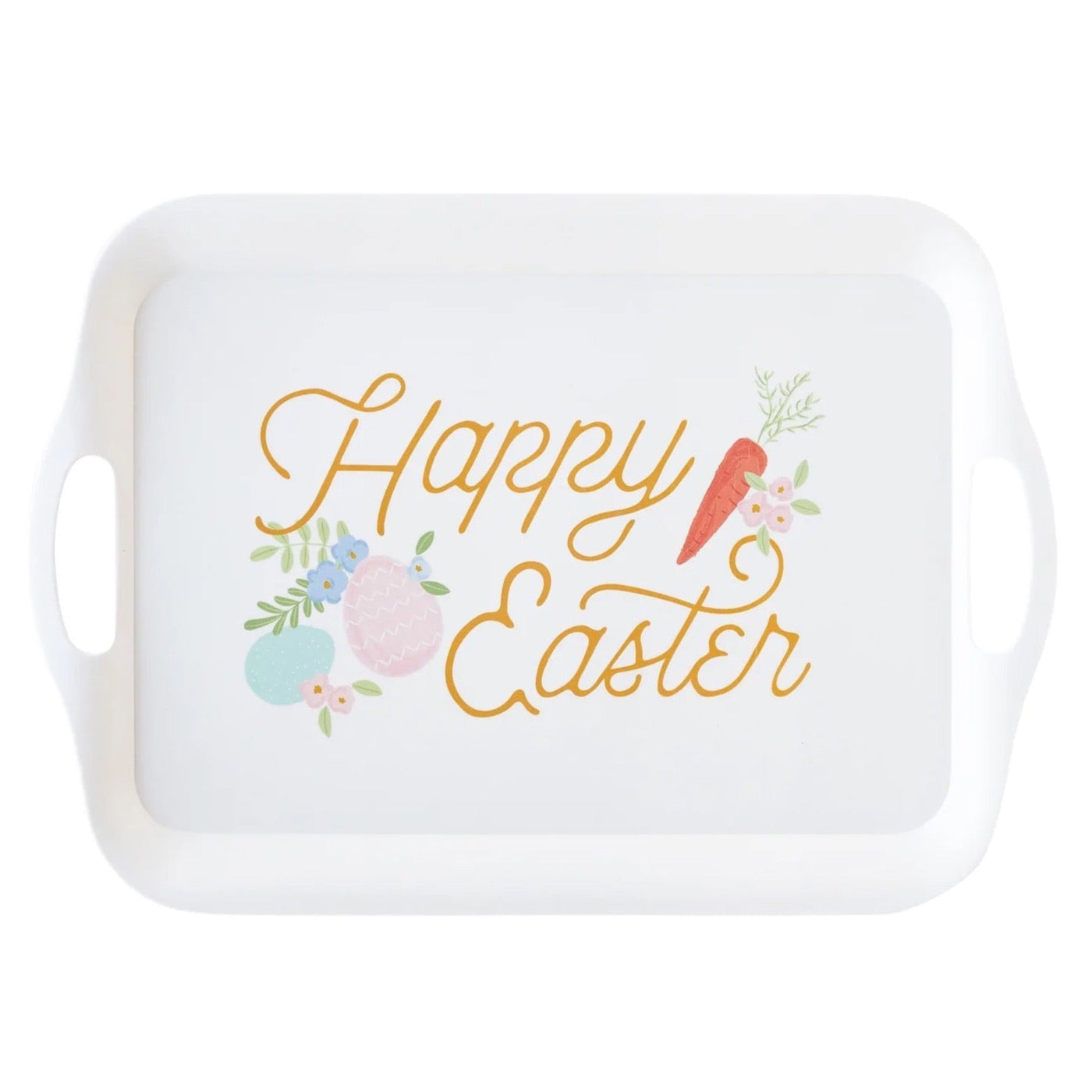 Happy Easter Reusable Bamboo Serving Tray 1ct | The Party Darling