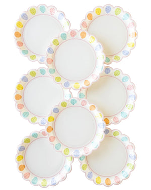 Pastel Speckled Egg Lunch Plates 8ct