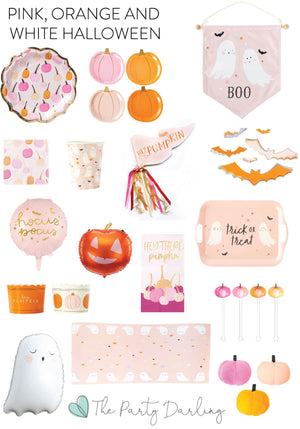 Orange & Pink Halloween Bat Wall Decorations 50ct