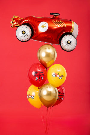 Fast Race Car 1st Birthday Balloons 6ct - The Party Darling