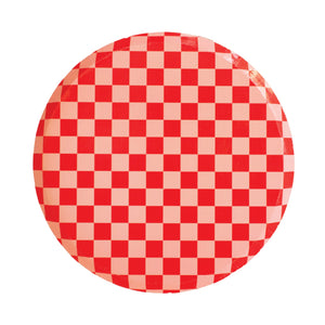 Red Checkered Dessert Plates 8ct | The Party Darling